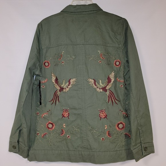 Dollhouse Jackets & Coats Dollhouse Embroidered Jacket Green Size